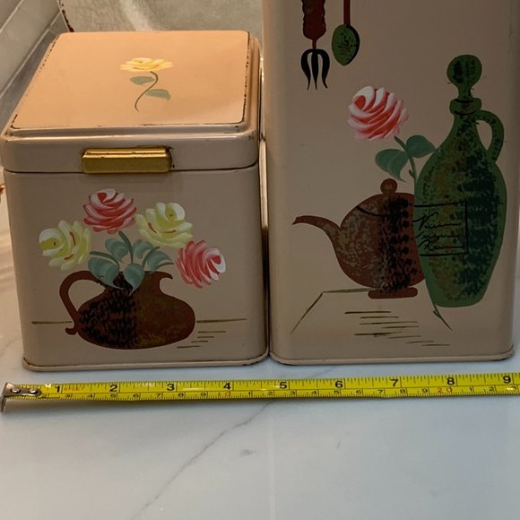 1950s Ransburg Canisters - Magnificent set of 2 - Picture 9 of 16